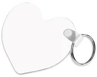 Customizable Key Chain - Heart, Glossy