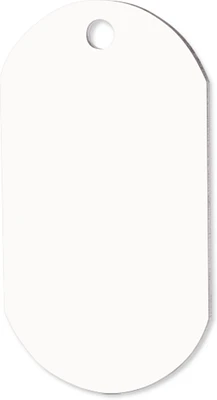 Customizable White 1 Sided ID Tags - Glossy
