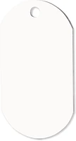 Customizable White 1 Sided ID Tags - Glossy