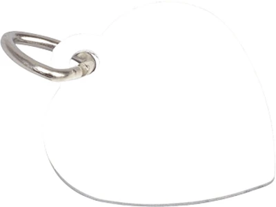 Customizable Pet Tag with Ring- Heart, Glossy