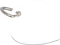 Customizable Pet Tag with Ring- Heart, Glossy