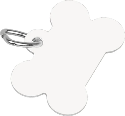 Customizable Pet Tag with Ring - Dog Bone, Glossy