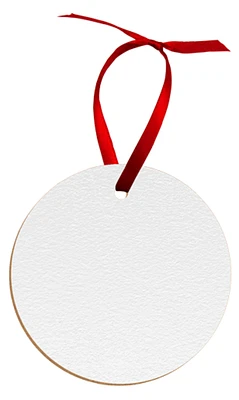 Customizable Textured Ornament - Circle, Textured Matte