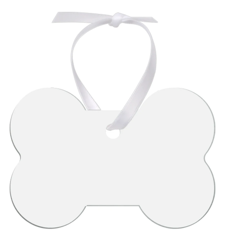 Customizable Ornament - Dog Bone, Semi-Gloss