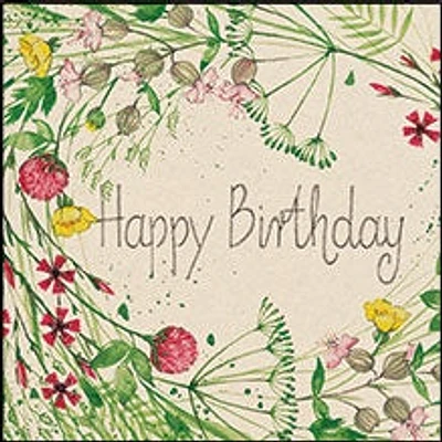 Happy Birthday Card-Flowers