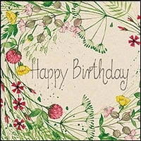Happy Birthday Card-Flowers