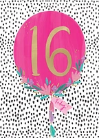 16 Birthday Balloon Card