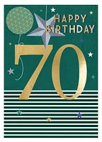 "Happy Birthday 70" - Birthday Card