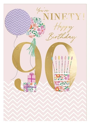 You’re ninety happy birthday – Cake Greeting Card