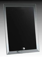 Glass Plaque Black with Pin, 7″ x 5″
