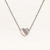 Stainless Steel Silver Heart Necklace