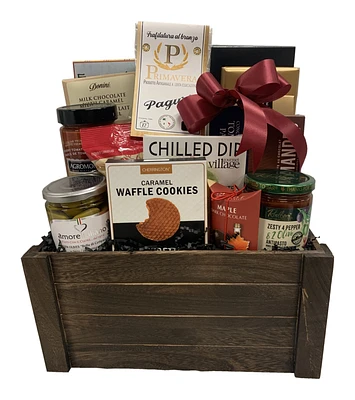 Italian Grazie Crate Gift Basket