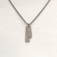 Stainless Steel Double Pendant Necklace