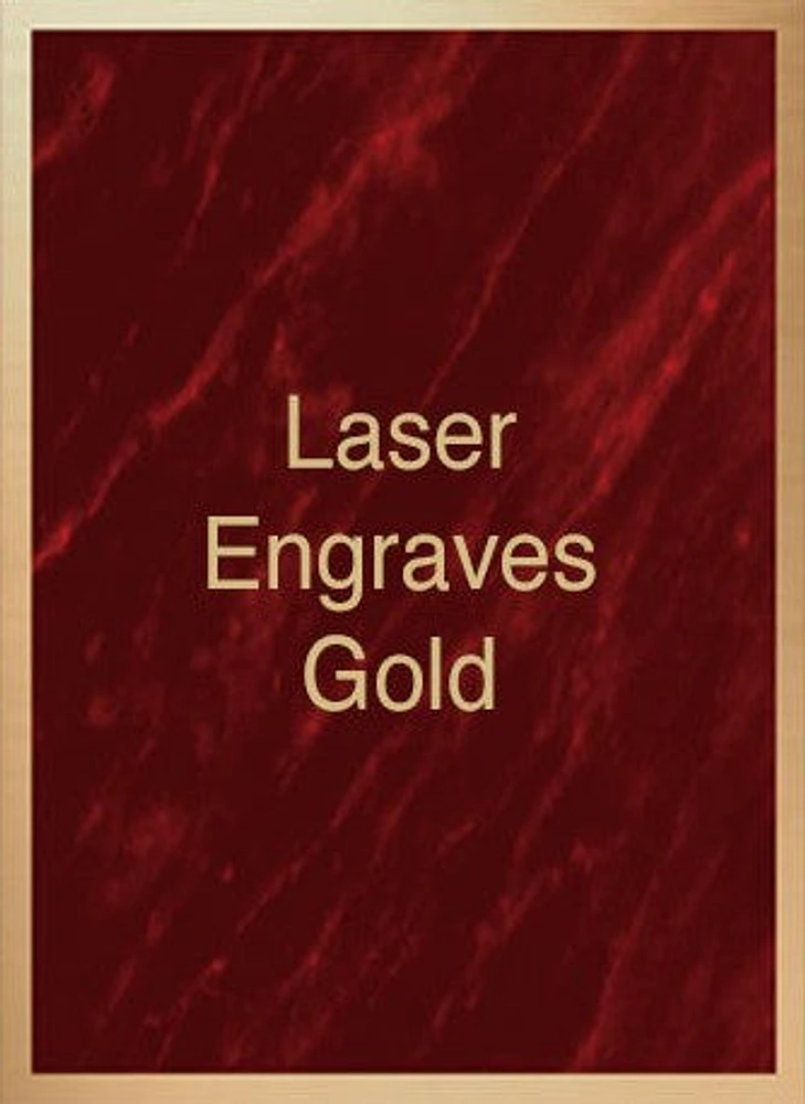 Burgundy/Gold Plate