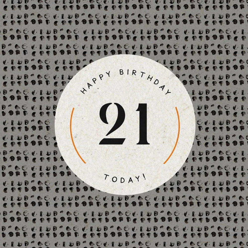 "Happy Birthday - 21 Today!" Card