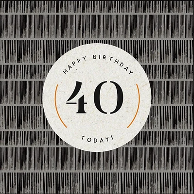 "Happy Birthday - 40 Today!" Card