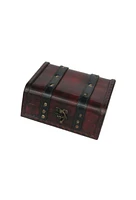 Wooden dark red box with straps - Small