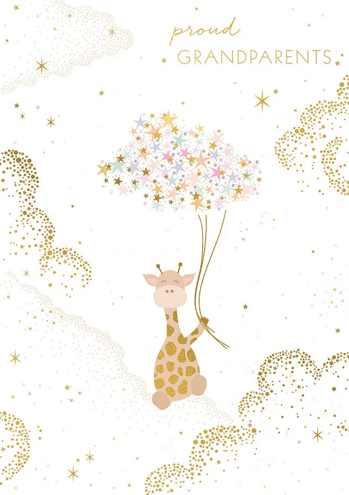 Proud Grandparents Giraffe Card