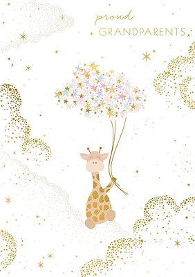 Proud Grandparents Giraffe Card