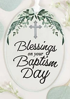 Oval Baptism Ornament