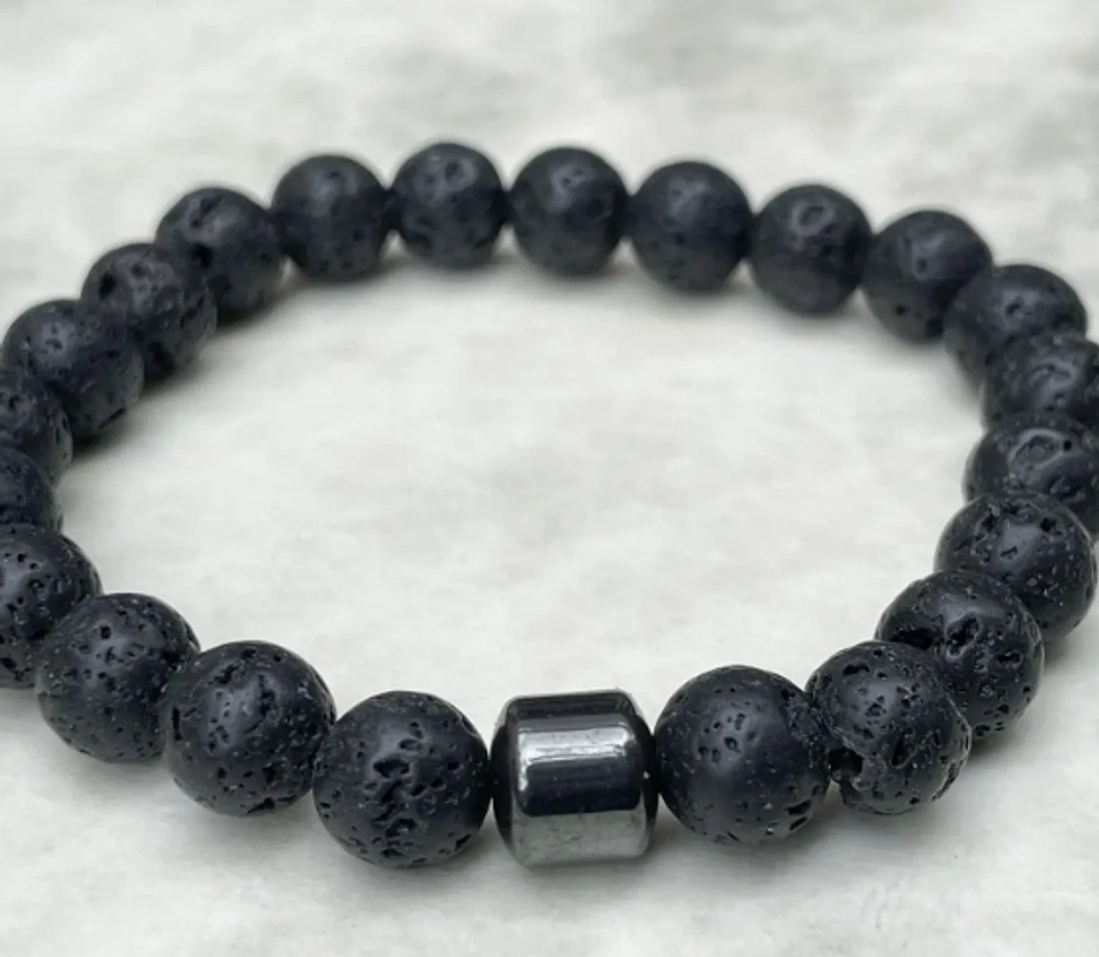 Men's Lava Rock Bracelet