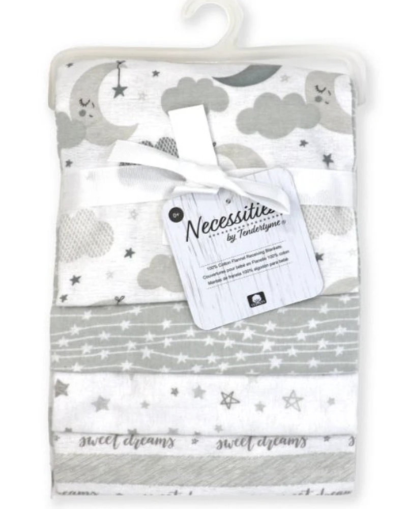 4 Pack Receiving Blanket – Sweet Dreams
