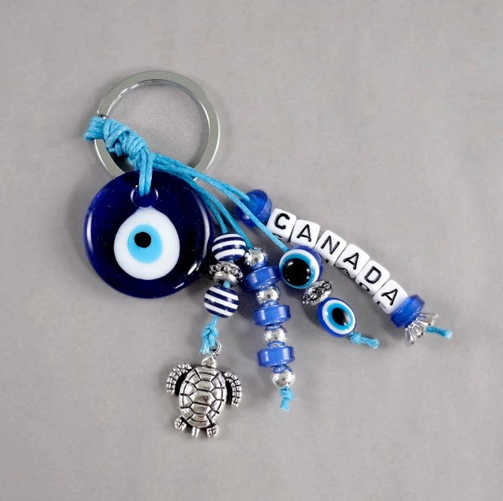 Canada Evil Eye Keychain