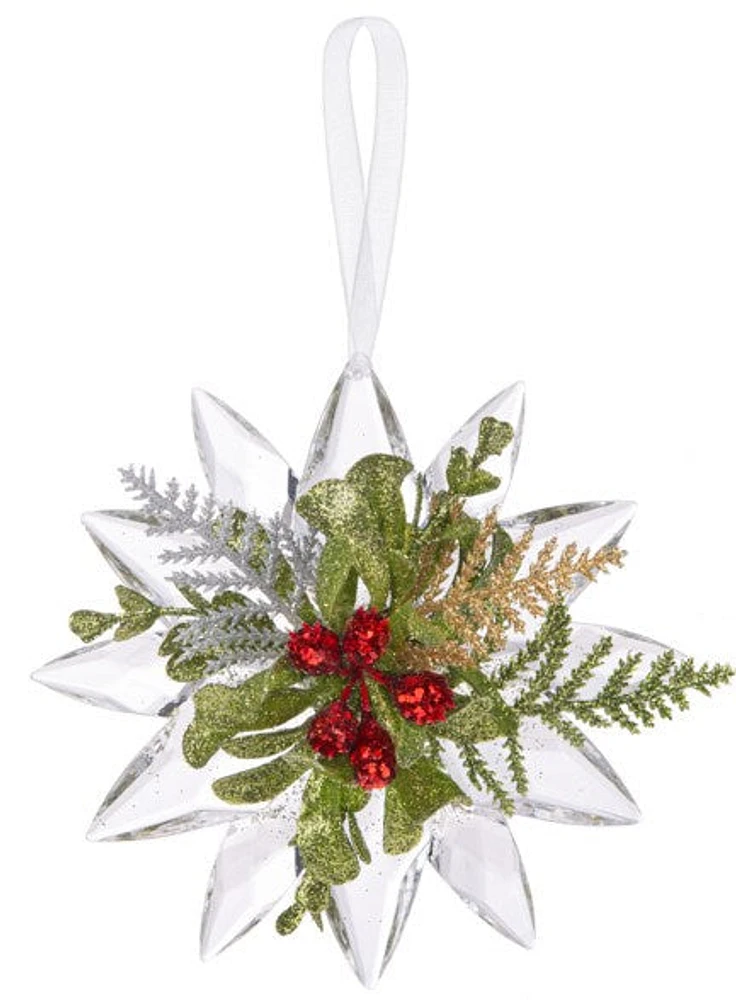 Mistletoe Crystal Star Snowflake