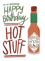 Happy Birthday Hot Stuff Husband Birthday Card