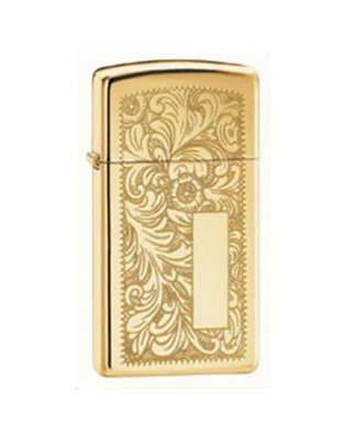 Brass Venetian Slim Zippo Lighter