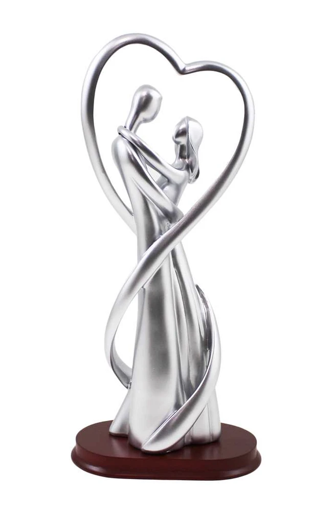 Antique Silver Lover Figurine