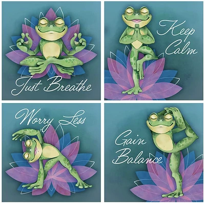 Yoga Frog Coaster Set (x4)