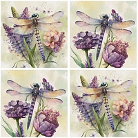 Watercolour Dragonfly Coaster Set (x4)