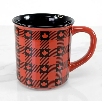 CANADA PLAID MAPLE LEAF MUG