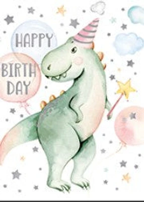 Dinosaur Happy Birthday Mini Card