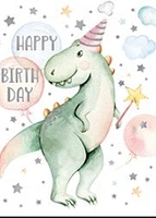 Dinosaur Happy Birthday Mini Card