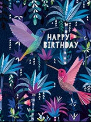 Hummingbirds Mini Birthday Card