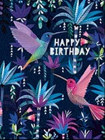 Hummingbirds Mini Birthday Card