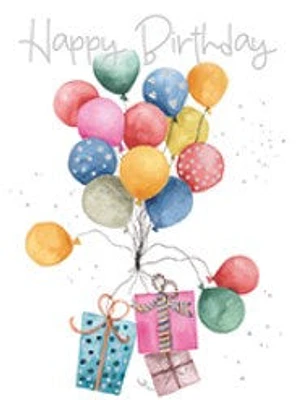 Happy birthday Balloons Mini Card