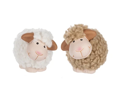 Round Fluffy Sheep Figurines