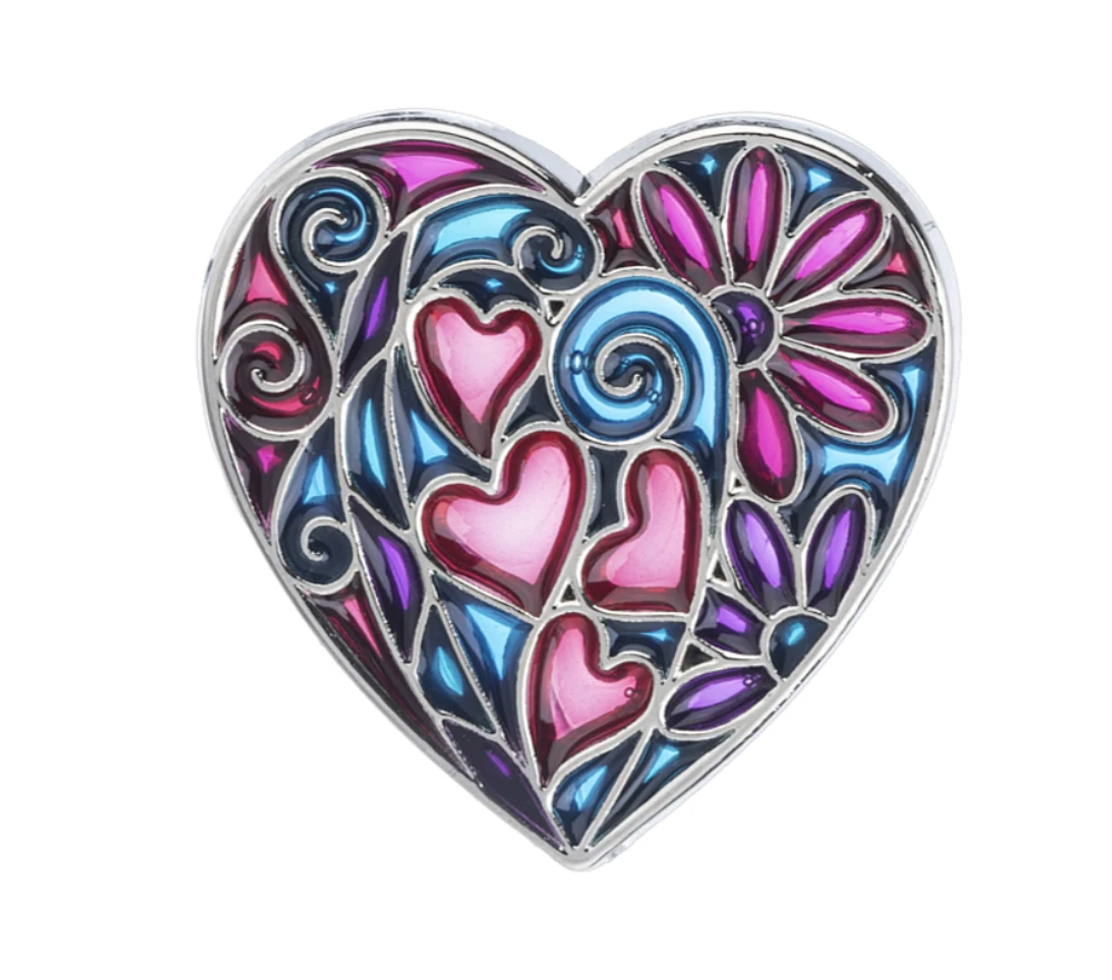 Kaleidoscope Heart Charm