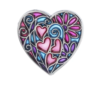 Kaleidoscope Heart Charm