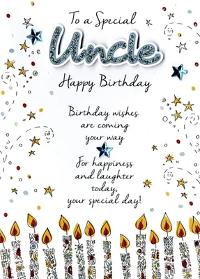 Very Special Uncle Birthday Card