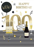 Happy 100 Birthday Cake Card