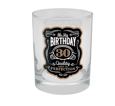 30th Birthday Rocks Glass