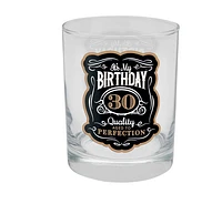 30th Birthday Rocks Glass