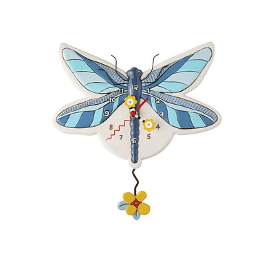 Blue Dragonfly Clock