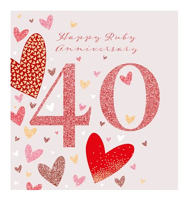 Ruby Anniversary Card