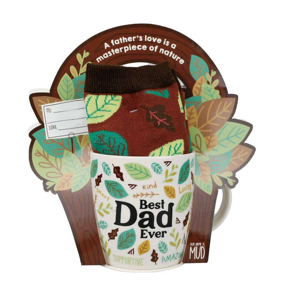 Best Dad Mug Sock Card Set