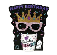 Birthday Queen Mug with Glasses